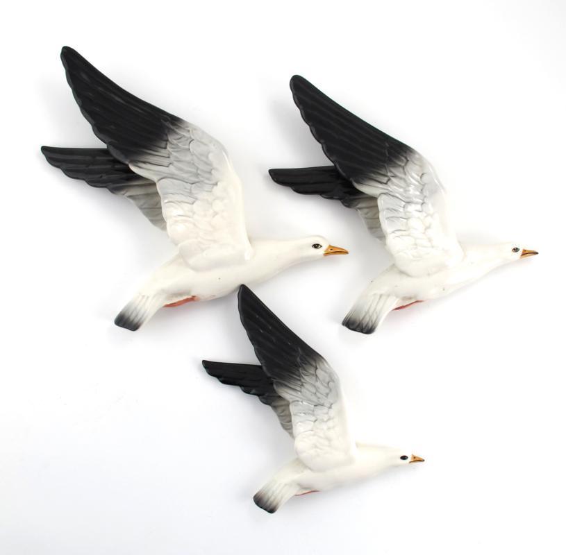 Appraisal: A set of three Beswick graduated seagull wall hangings