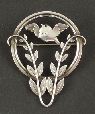 Appraisal: A Georg Jensen silver brooch model no designed by Arno