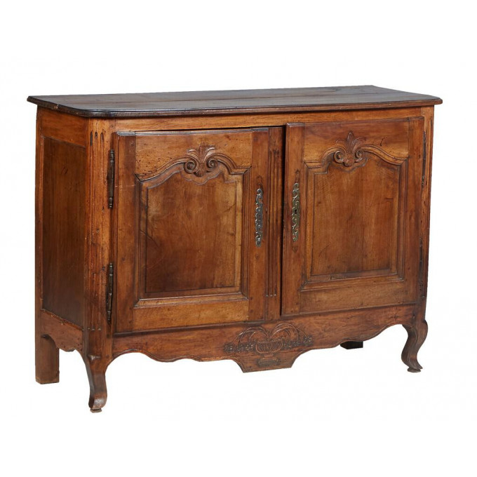 Appraisal: French Provincial Louis XV Style Carved Walnut and Oak Sideboard