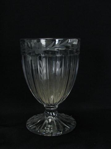 Appraisal: Heisey Glass Spooner '' high with etched decoration