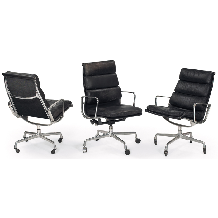 Appraisal: Charles and Ray Eames Soft Pad chairs by Herman Miller