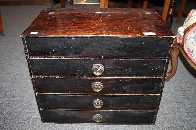 Appraisal: AN OLD SHOP TABLE TOP CABINET inscribed Raphael Tuck Sons