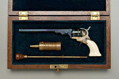 Appraisal: Miniature Colt revolver Patterson model serial number original case colors