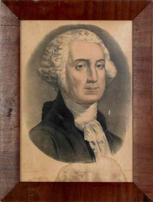 Appraisal: Three Currier and Ives prints th c George Washington The