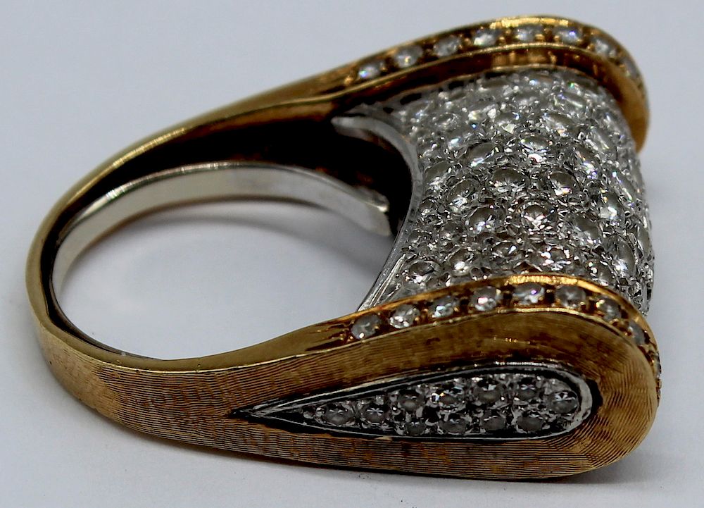 Appraisal: JEWELRY Hammerman Bros Platinum and Diamond Ring Hammerman Bros platinum