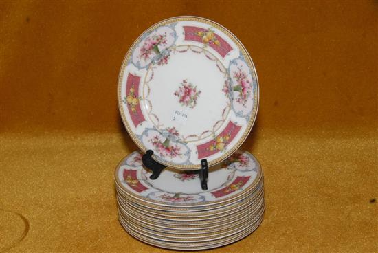 Appraisal: SET OF ROYAL WORCESTER DESSERT PLATES Royal transfer design Provenance