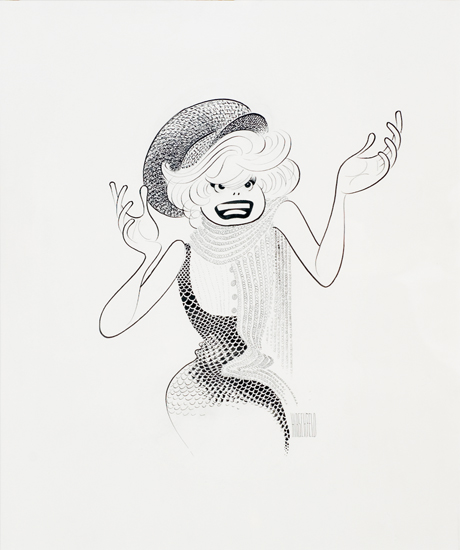 Appraisal: AL HIRSCHFELD Carol Channing Singing If I Were a Rich