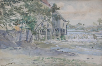 Appraisal: Thomas Corwin Lindsay American Ohio - Old Mill Watercolor on