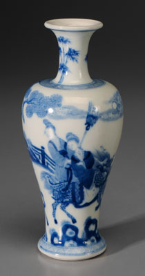 Appraisal: Blue-and-White Vase Chinese probably Kangxi - meiping form with tall