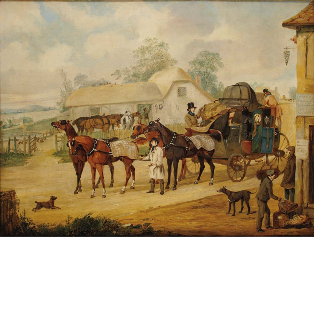 Appraisal: Manner of Henry Alken A Coach Stopping at an Inn