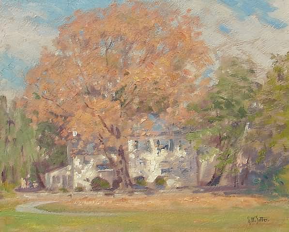 Appraisal: Morning-Autumn oil on masonite x SLR G W Sotter titled