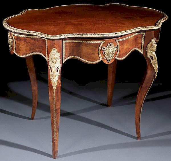 Appraisal: LOUIS XV STYLE MAHOGANY PARLOR STAND A FRENCH LOUIS XV