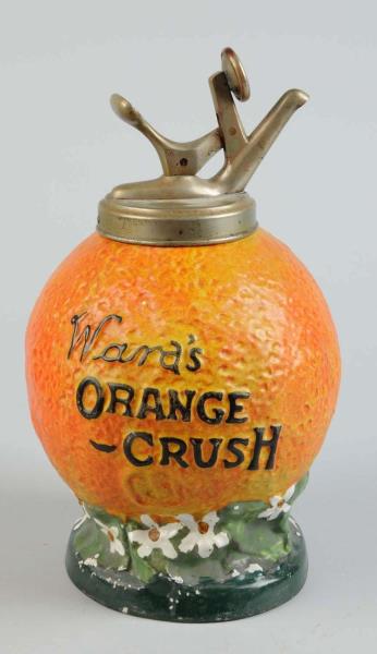 Appraisal: Orange Crush Figural Ceramic Syrup Dispenser Pump is not original