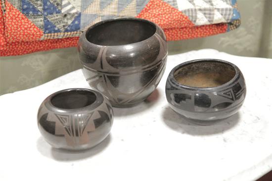 Appraisal: THREE PIECES OF INDIAN POTTERY Southwest United States th century