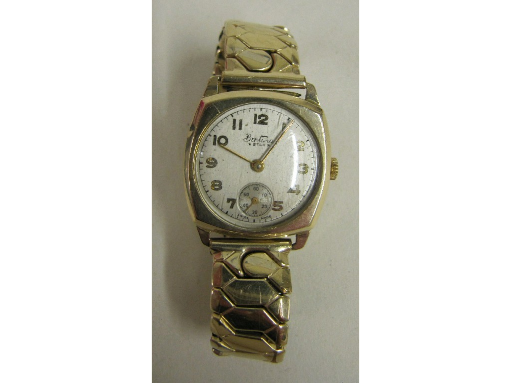 Appraisal: Gents ct gold Bentima wrist watch on expanding bracelet