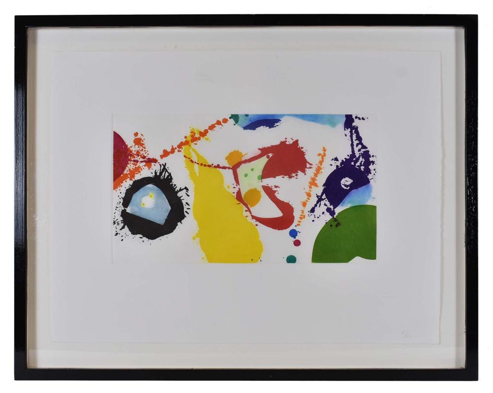 Appraisal: SAM FRANCIS AMERICAN - PRINTUntitled Sam Francis Blind Estate Stamp