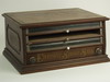 Appraisal: SPOOL CABINET - Circa walnut four drawer advertising spool cabinet