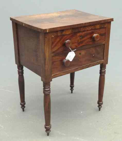 Appraisal: th c two drawer work stand Top '' x ''