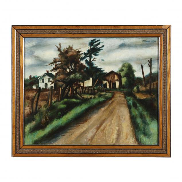 Appraisal: CHARLES CULVER AMERICAN - A COUNTRY ROAD Oil on canvas