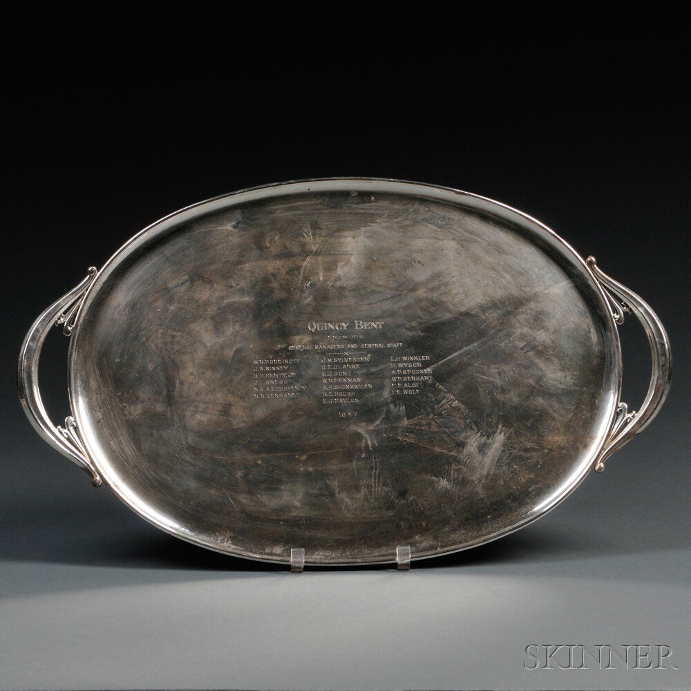 Appraisal: Danish Sterling Silver Presentation Tray Slagelse - D Gulsmedes S