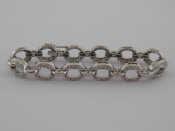 Appraisal: An carat white gold and diamond bracelet composed of alternate