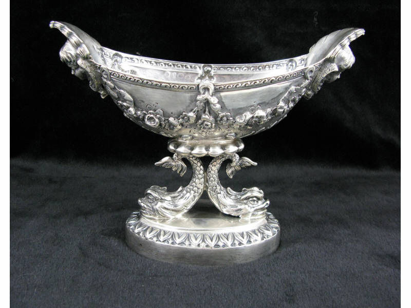 Appraisal: George III Sterling Master Salt ca London boat shape raised