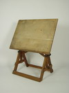 Appraisal: DRAFTING TABLE - Early th C adjustable drafting table oak