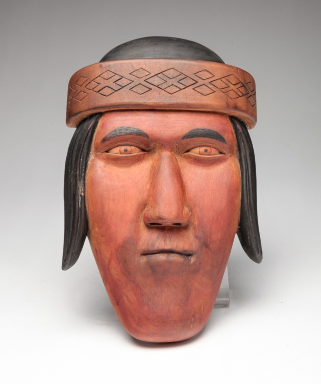 Appraisal: AMERICAN DECORATIVE MASK OF APACHE MAN First half th century