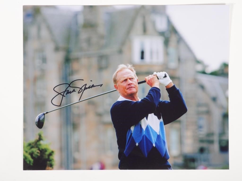 Appraisal: x signed photograph of golf legend Jack Nicklaus Unconditionally guaranteed