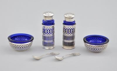 Appraisal: A Presentation Set of Salt Dishes and Pepper Shakers by