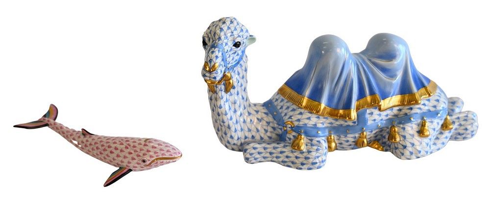 Appraisal: Two Piece Herend Lot to include a camel with blue