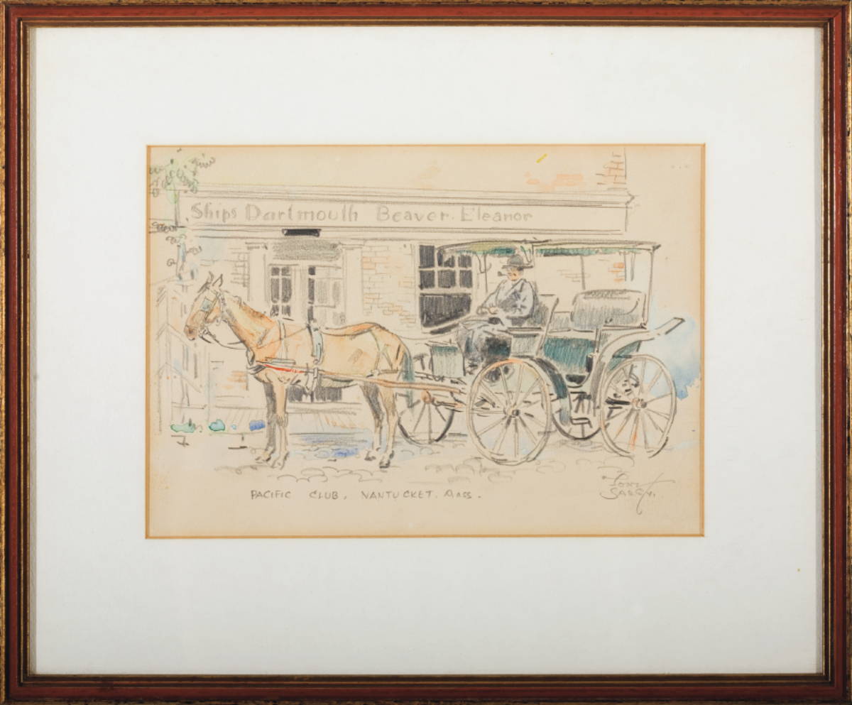 Appraisal: TWO WORKS DEPICTING OLD NANTUCKET ESTABLISHMENTS Including a Tony Sarg