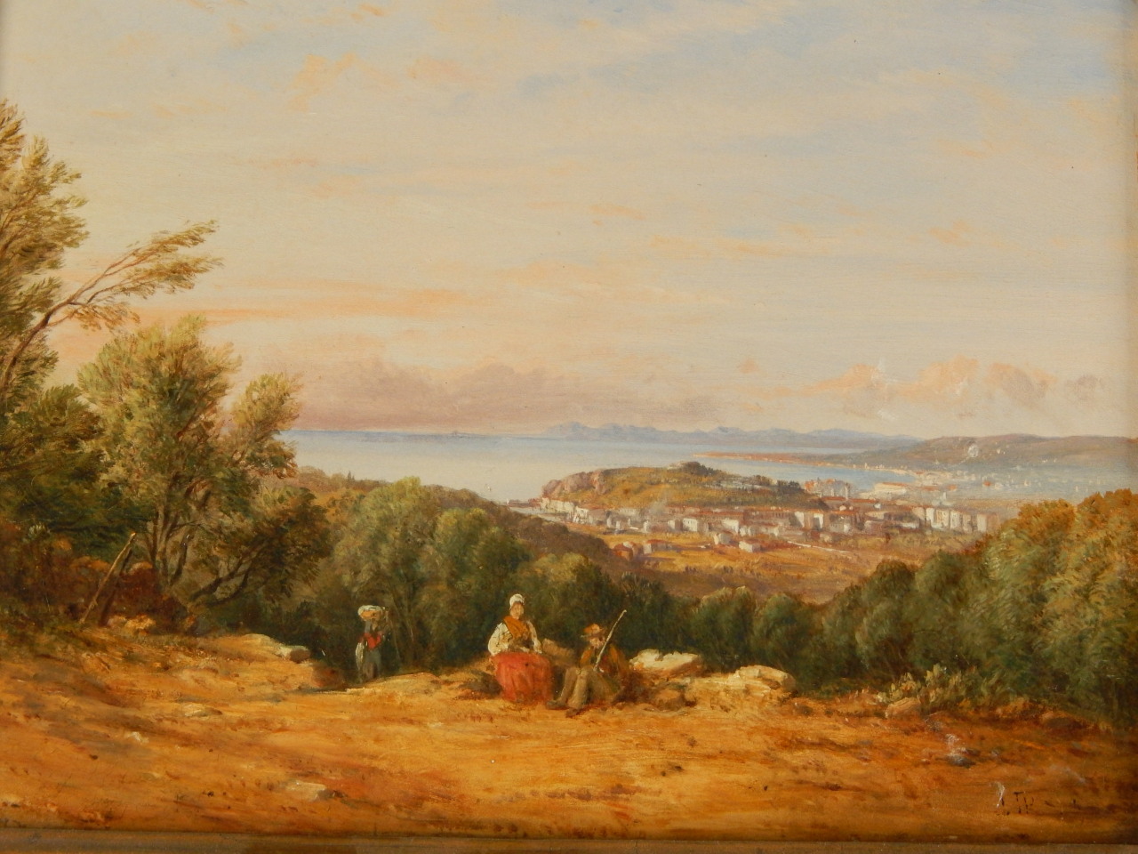 Appraisal: Jean Treyer thC Coastal View near Cannes oil on board