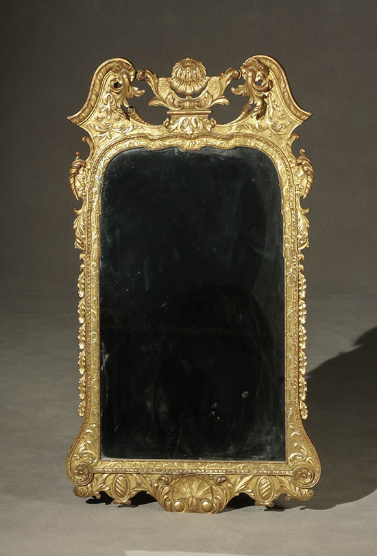 Appraisal: George II Style Giltwood Mirror Post Some wear to gilding