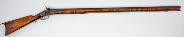 Appraisal: caliber octagonal barrel With scroll engraved forward action lockplate and