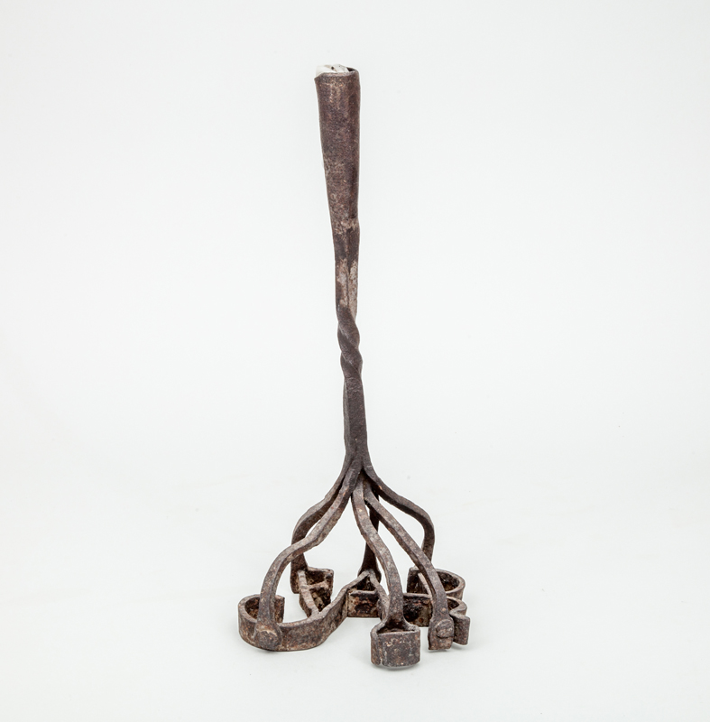 Appraisal: WROUGHT-IRON BRANDING IRON WITH INITIALS 'FAR' Together with a Continental