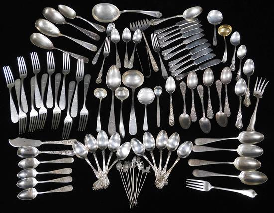 Appraisal: SILVER Large assortment of sterling flatware and servingware various makers