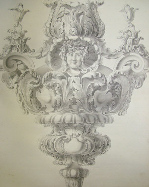 Appraisal: Italian School th th century- Design for an ornamental vase