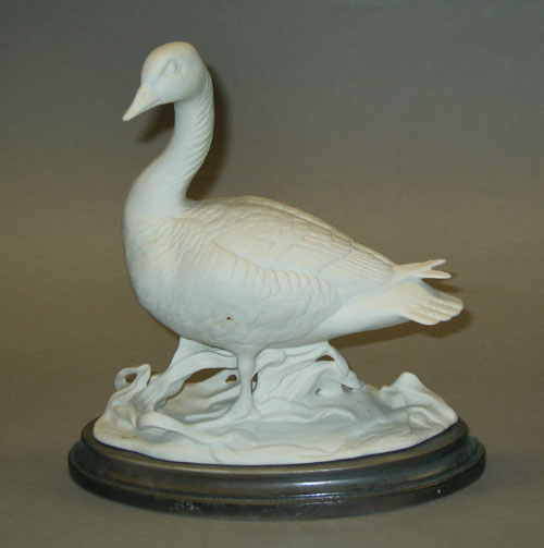 Appraisal: Boehm male and female unpainted Canadian goose figures h h