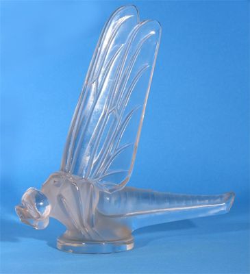 Appraisal: Grand Libellule' No a Lalique clear and frosted glass car