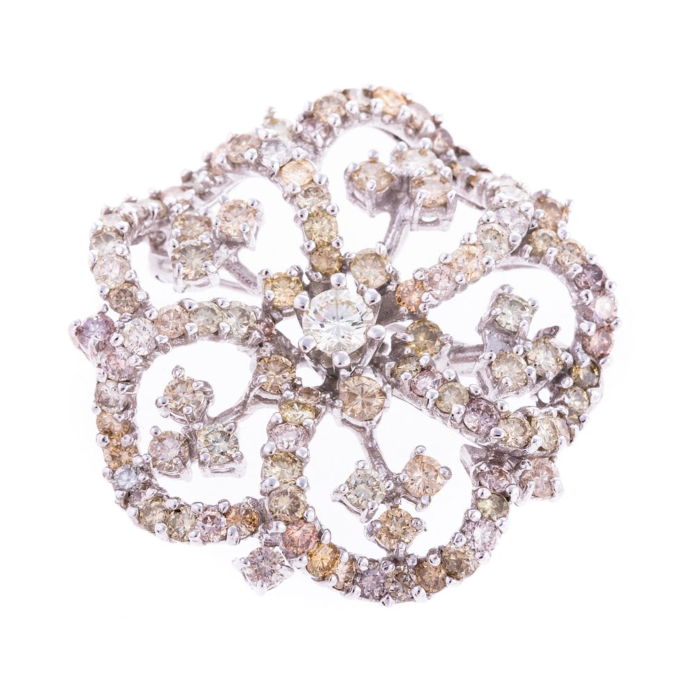 Appraisal: An ctw Diamond Brooch in K K white gold brooch