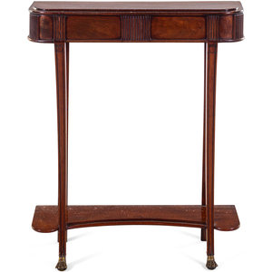 Appraisal: A French Mahogany Console Table Height x width x depth