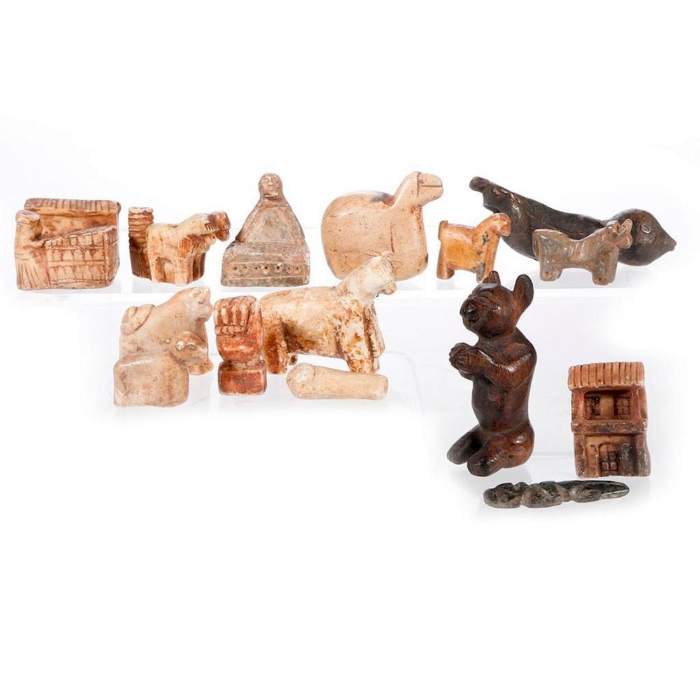 Appraisal: Group of Andean ritual offerings pre-Columbian and later including Bolivian