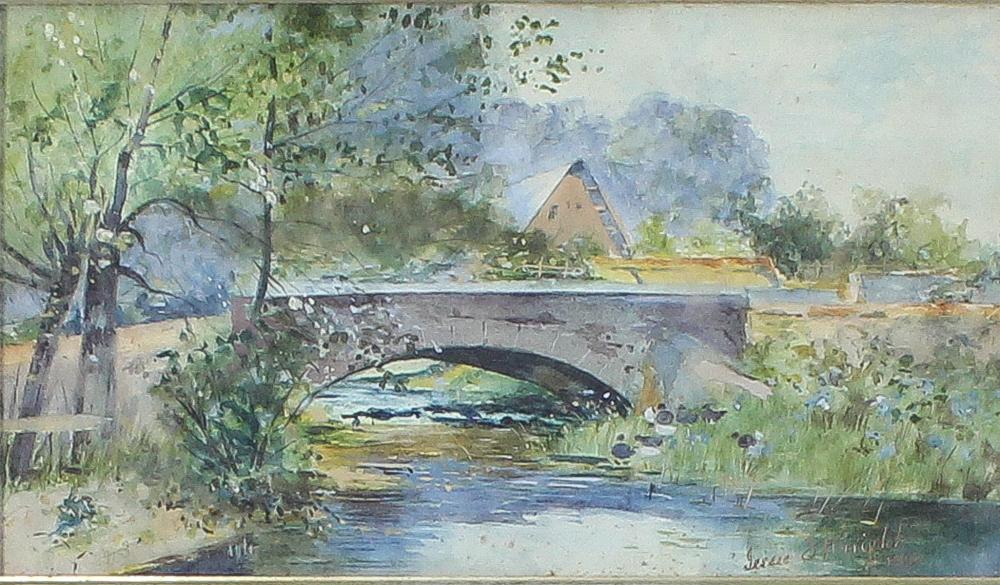 Appraisal: JESSIE KNIGHT United Kingdom th century watercolor on paper river