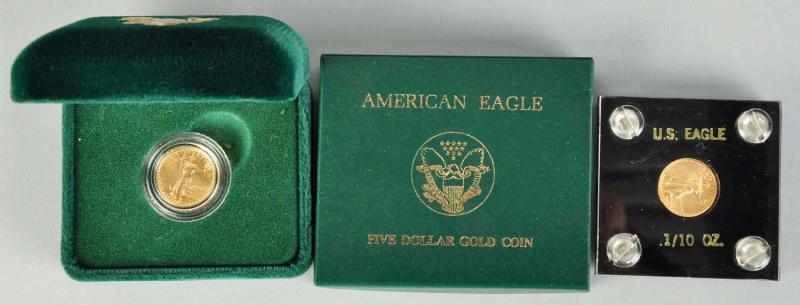 Appraisal: Lot of -Ounce Gold US Eagle Pieces Description Includes and