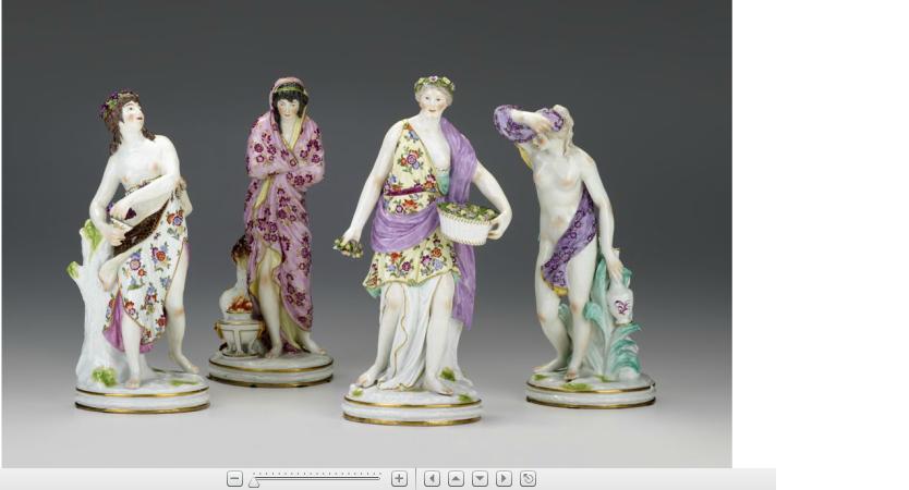 Appraisal: Set of four German porcelain allegorical figures of The Seasonspossibly