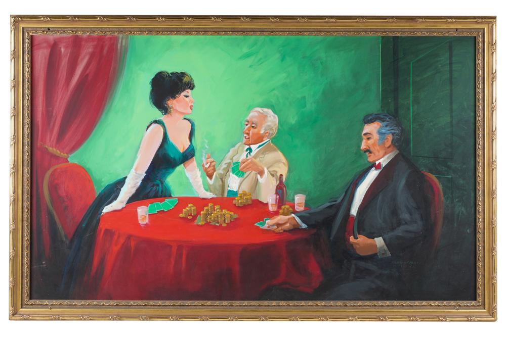 Appraisal: CASINO SCENE PAINTING BY PAINTIN' PLACE TUSTIN CAoil on masonite