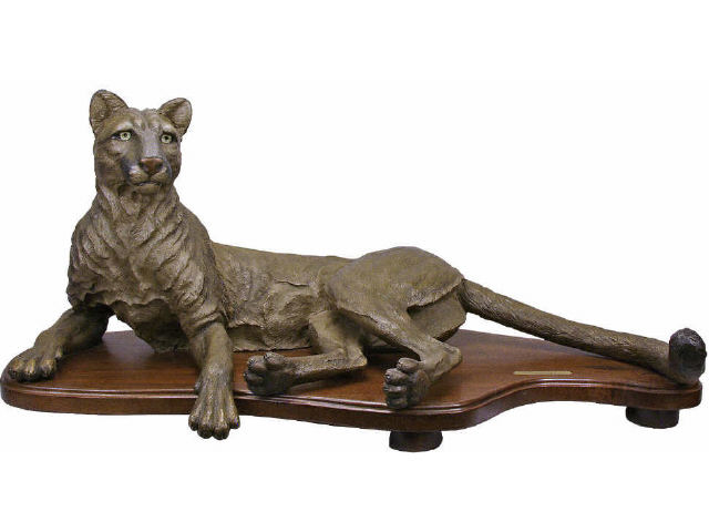 Appraisal: Leisure Afternoon life size bronze Mountain Lion by Todd Swaim