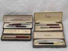 Appraisal: A boxed Parker pen and pencil a boxed Parker pen