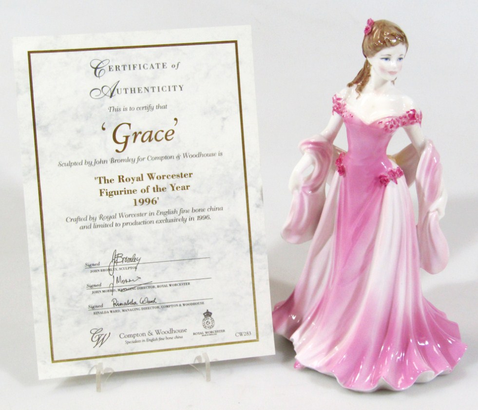 Appraisal: A Royal Worcester Figure of The Year Grace CW printed